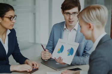 A group of people in sales